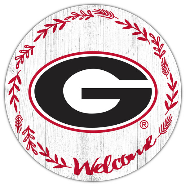 Georgia Bulldogs 1019-Welcome 12in Circle