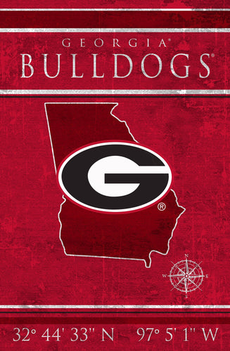 Georgia Bulldogs 1038-Coordinates 17x26