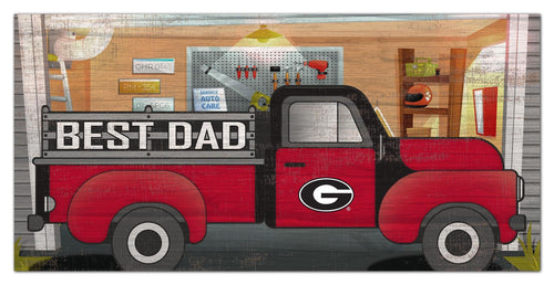 Georgia Bulldogs 1078-6X12 Best Dad truck sign