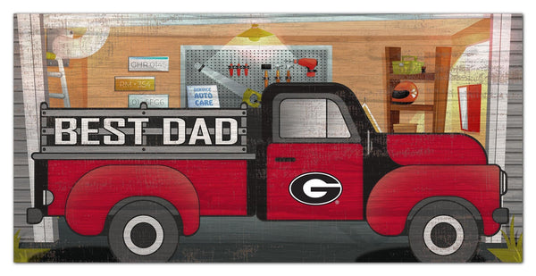 Georgia Bulldogs 1078-6X12 Best Dad truck sign