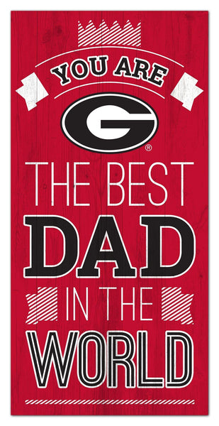 Georgia Bulldogs 1079-6X12 Best dad in the world Sign