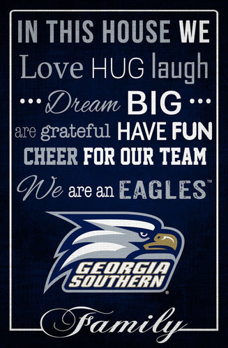 Georgia Southern 1039-In This House 17x26