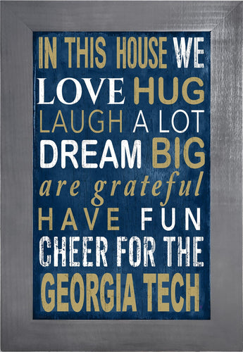 Georgia Tech Yellow Jackets 0725-Color In This House 11x19