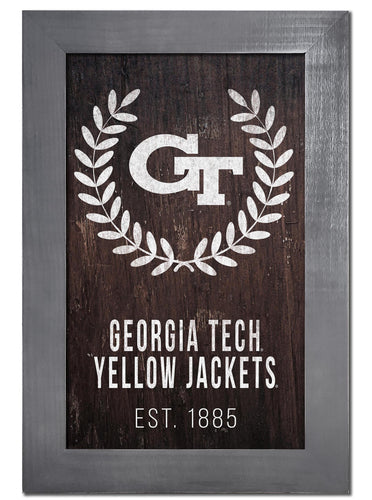 Georgia Tech Yellow Jackets 0986-Laurel Wreath 11x19