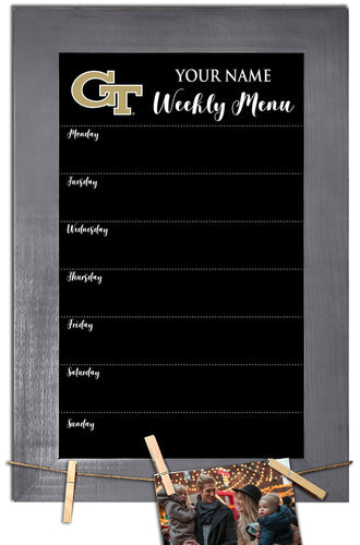 Georgia Tech Yellow Jackets 1015-Weekly Chalkboard with frame & clothespins
