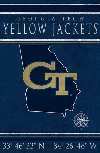 Georgia Tech Yellow Jackets 1038-Coordinates 17x26