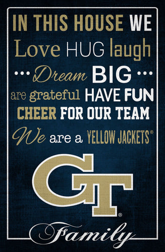 Georgia Tech Yellow Jackets 1039-In This House 17x26