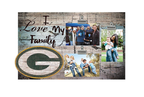 Green Bay Packers 0870-I Love My Family 11x19 Clip Frame