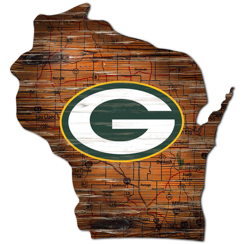 Green Bay Packers 0894-Road Map Mini State 12in