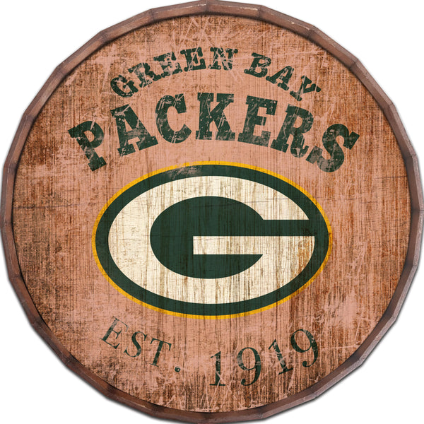 Green Bay Packers 0938-Est date barrel top 16"