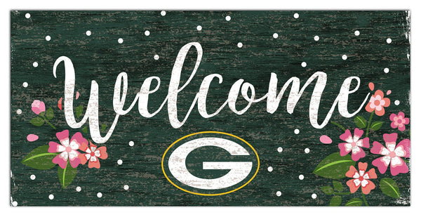 Green Bay Packers 0964-Welcome Floral 6x12