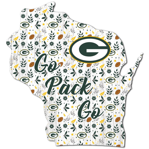 Green Bay Packers 0974-Floral State - 12"