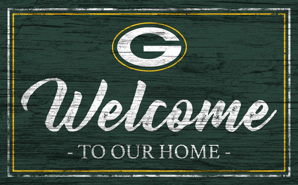 Green Bay Packers 0977-Welcome Team Color 11x19