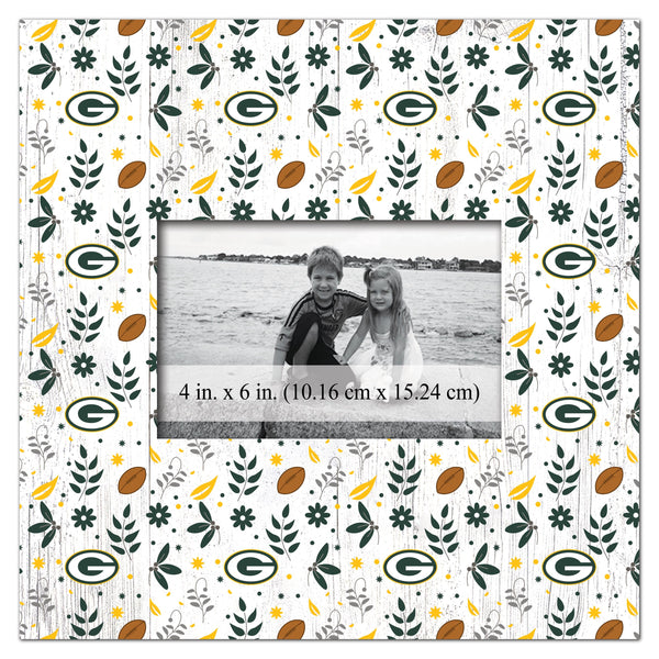 Green Bay Packers 1004-Floral Pattern 10x10 Frame