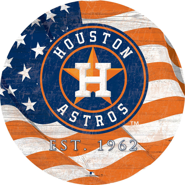 Houston Astros 1058-Team Color Flag Circle - 12"