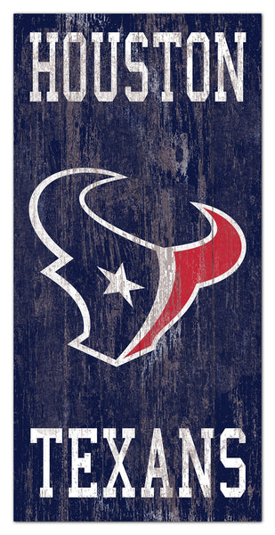 Houston Texans 0786-Heritage Logo w/ Team Name 6x12