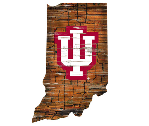 Indiana Hoosiers 0894-Road Map Mini State 12in