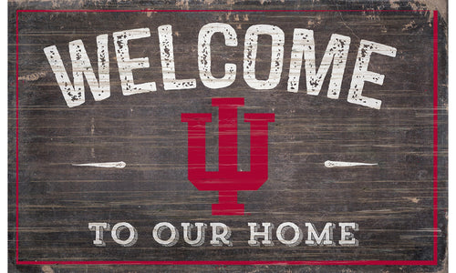 Indiana Hoosiers 0913-11x19 inch Welcome Sign