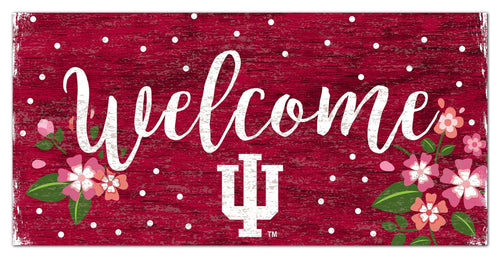 Indiana Hoosiers 0964-Welcome Floral 6x12