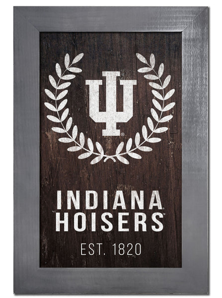 Indiana Hoosiers 0986-Laurel Wreath 11x19