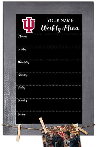 Indiana Hoosiers 1015-Weekly Chalkboard with frame & clothespins