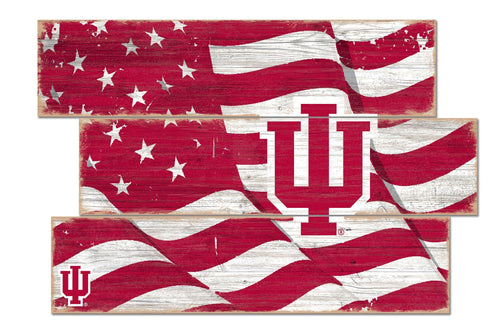 Indiana Hoosiers 1028-Flag 3 Plank