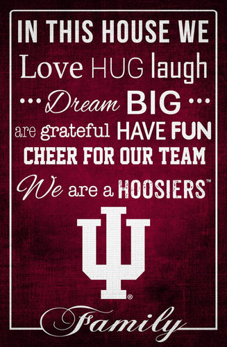 Indiana Hoosiers 1039-In This House 17x26