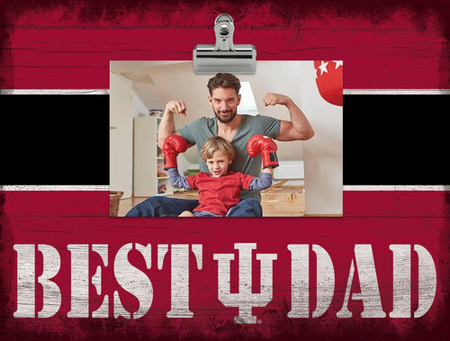 Indiana Hoosiers 2016-Best Dad Striped Clip Frame
