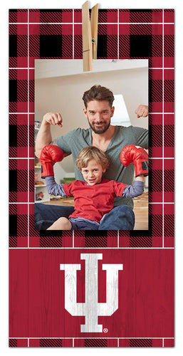 Indiana Hoosiers 2019-6X12 Plaid Clothespin frame