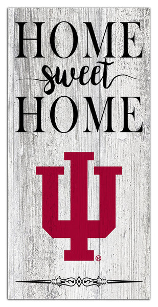 Indiana Hoosiers 2025-6X12 Whitewashed Home Sweet Home Sign