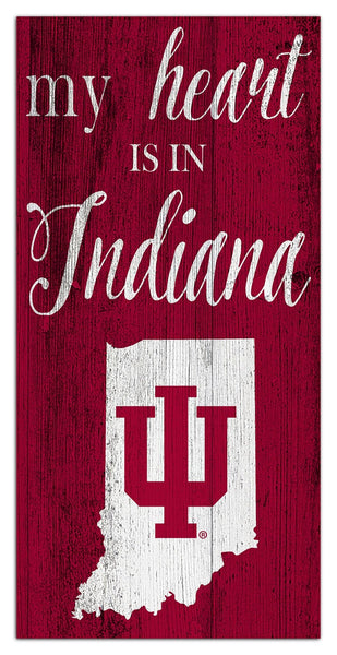 Indiana Hoosiers 2029-6X12 My heart state sign