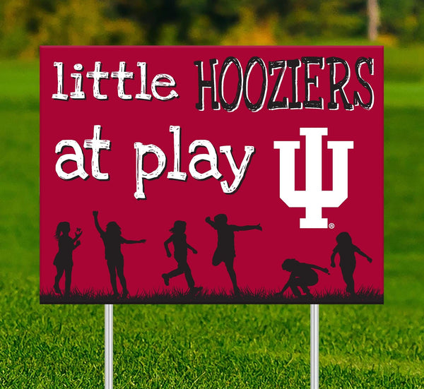 Indiana Hoosiers 2031-18X24 Little fans at play 2 sided yard sign