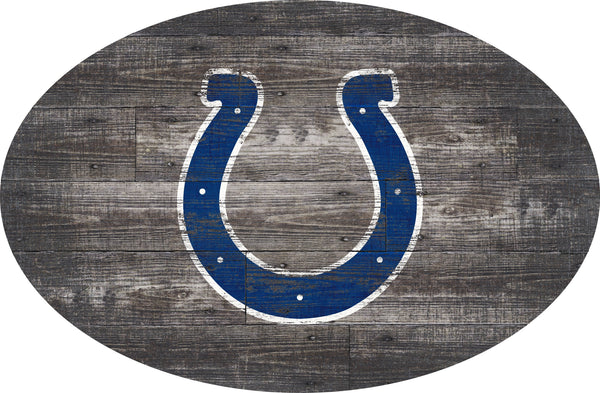 Indianapolis Colts 0773-46in Distressed Wood Oval