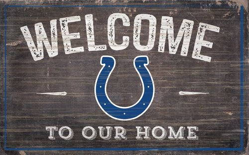 Indianapolis Colts 0913-11x19 inch Welcome Sign