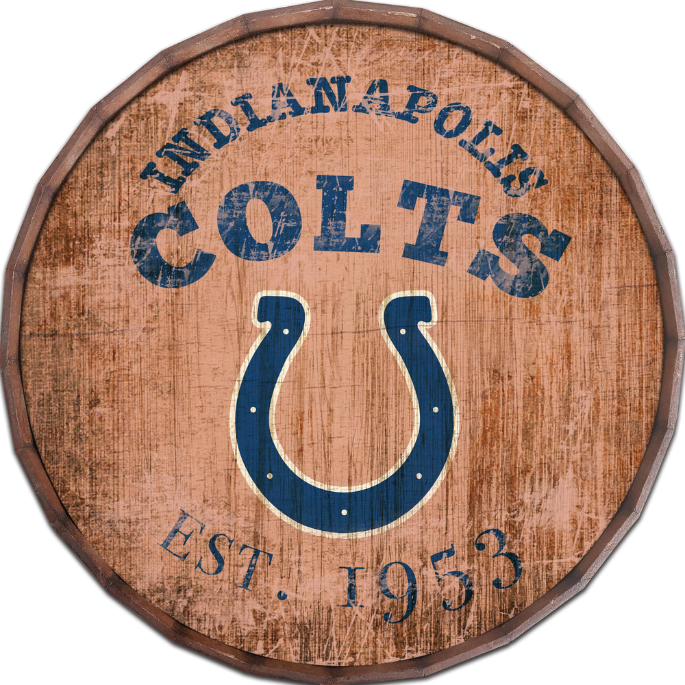Indianapolis Colts 0938-Est date barrel top 16"