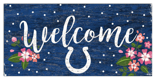 Indianapolis Colts 0964-Welcome Floral 6x12