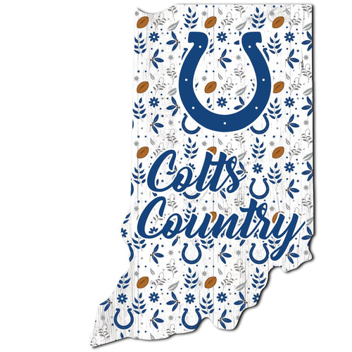 Indianapolis Colts 0974-Floral State - 12"