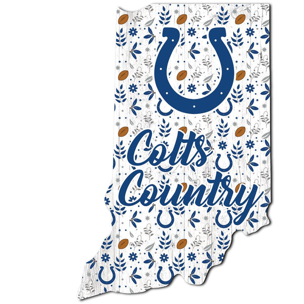 Indianapolis Colts 0974-Floral State - 12"