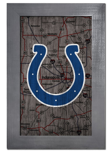 Indianapolis Colts 0985-City Map 11x19