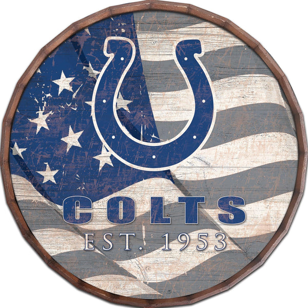 Indianapolis Colts 1002-Flag Barrel Top 16"
