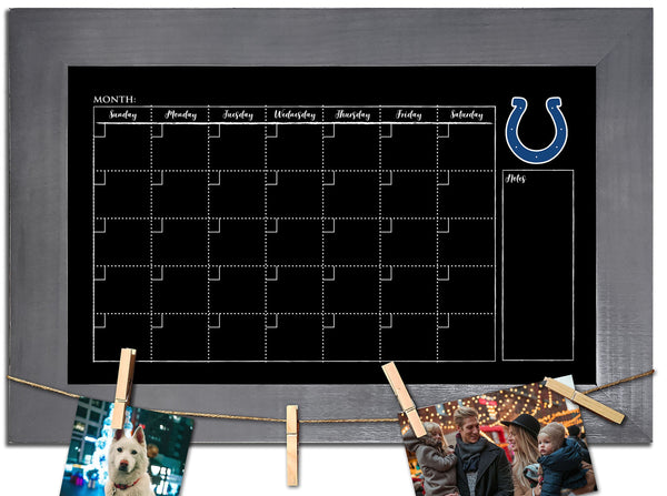 Indianapolis Colts 1014-Monthly Chalkboard with frame  & clothespins