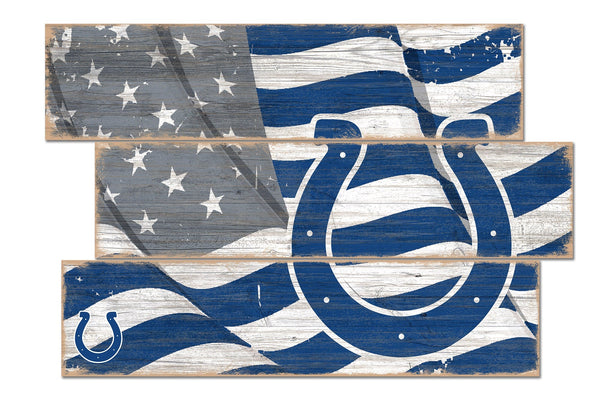 Indianapolis Colts 1028-Flag 3 Plank