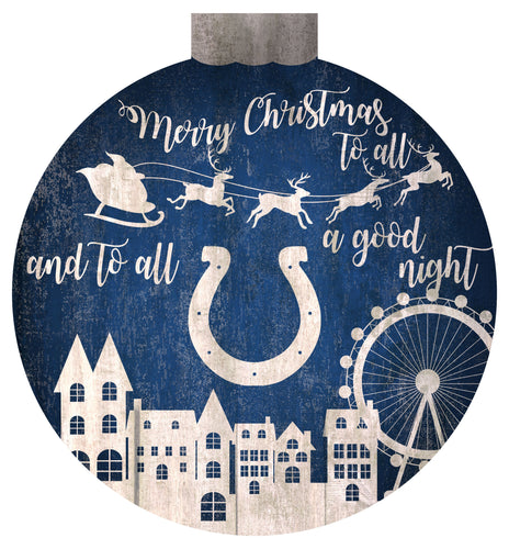 Indianapolis Colts 1033-Christmas Village 12in Wall Art