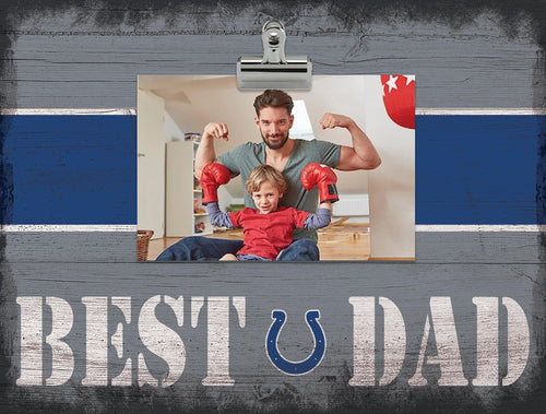 Indianapolis Colts 2016-Best Dad Striped Clip Frame