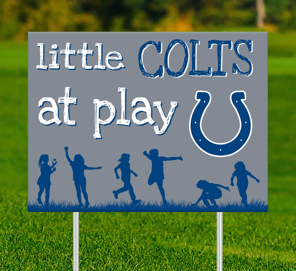 Indianapolis Colts 2031-18X24 Little fans at play 2 sided yard sign
