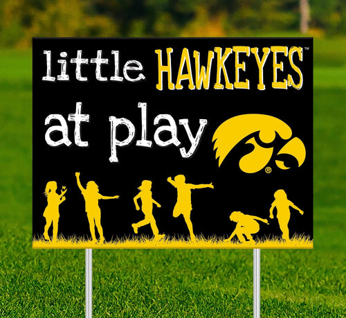 Iowa Hawkeyes 2031-18X24 Little fans at play 2 sided yard sign