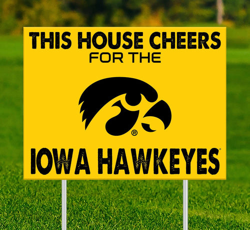 Iowa Hawkeyes 2033-18X24 This house cheers for yard sign