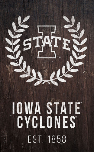 Iowa State Cyclones 0986-Laurel Wreath 11x19
