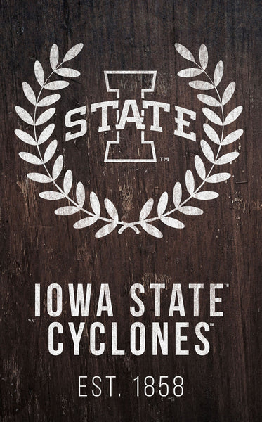 Iowa State Cyclones 0986-Laurel Wreath 11x19