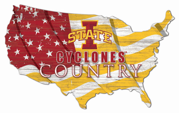 Iowa State Cyclones 1001-USA Shape Flag Cutout